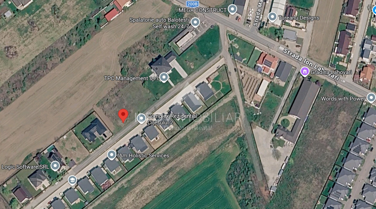 Balotești Str. Cireșului - Teren intravilan 1068 mp, deschidere 33 ml, utilități