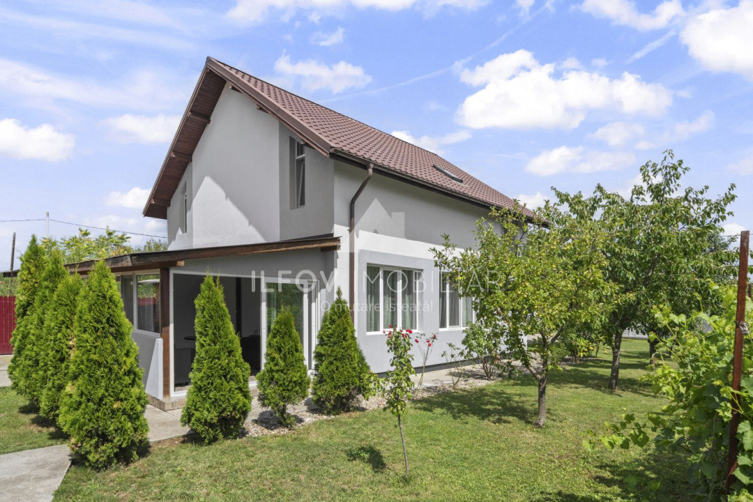 Ciolpani Casa 4 camere P+M, 150mp, teren 500m, utilități, asfalt, pomi, pădure