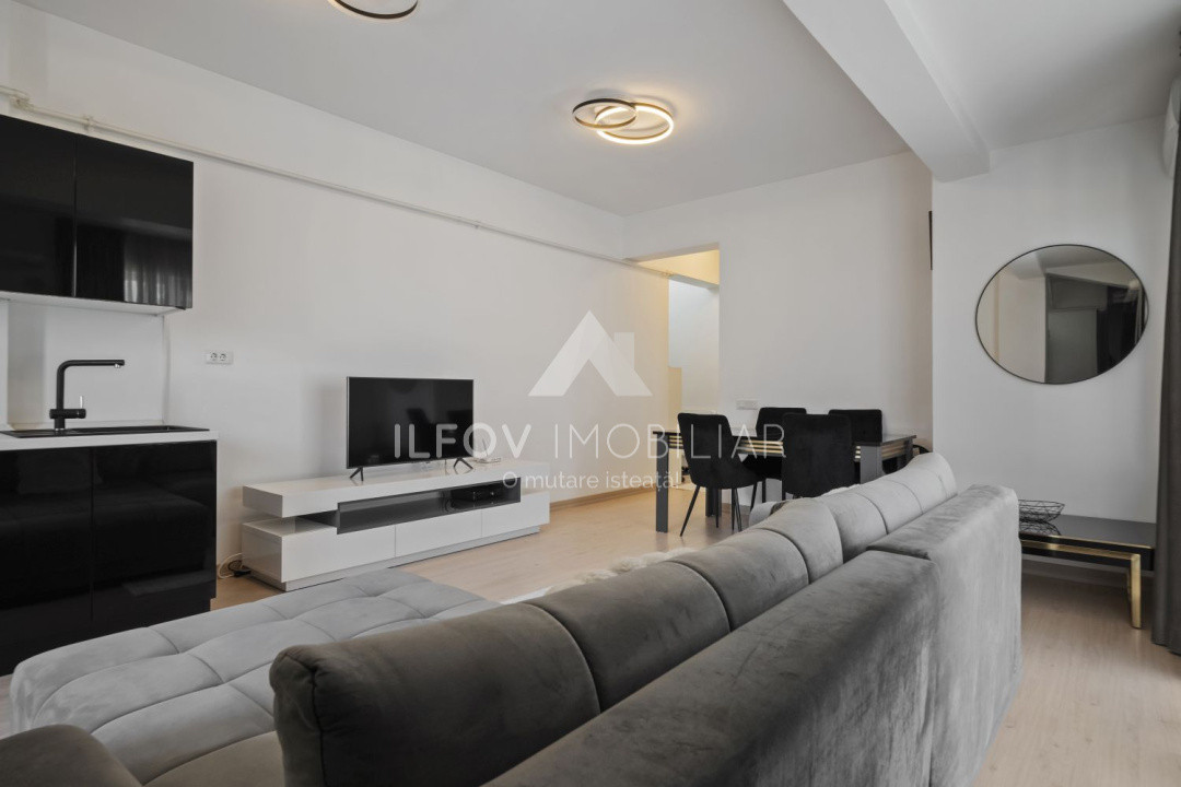 Otopeni, Central, Apartament 3 camere, 71,6mp, loc parcare, mobilat, centrală