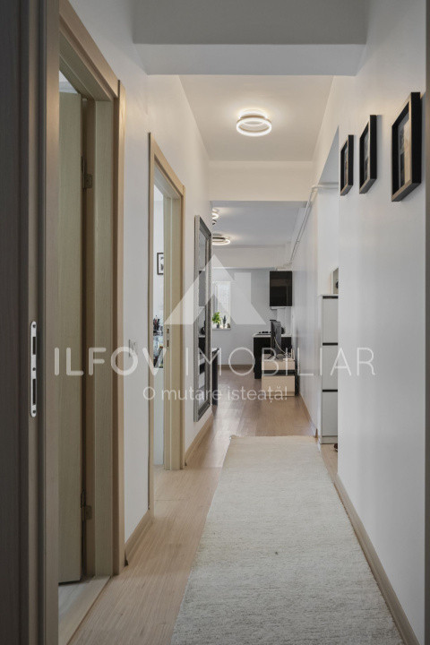 Otopeni, Central, Apartament 3 camere, 71,6mp, loc parcare, mobilat, centrală