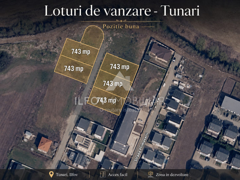 Lot teren casa Tunari 743mp