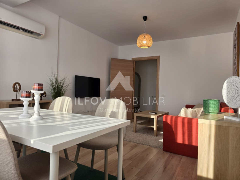 Apartament sptios Otopeni, parcul Unirii, utilat si mobilat. bloc cu lift