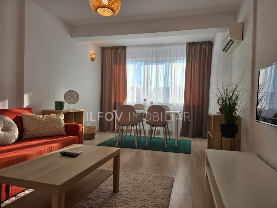 Apartament sptios Otopeni, parcul Unirii, utilat si mobilat. bloc cu lift